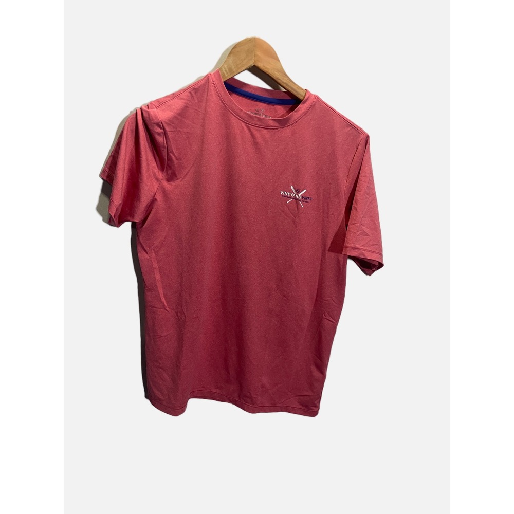 Vineyard Vines Performance T-Shirt Kids L Red Baseball Graphic Preppy Active